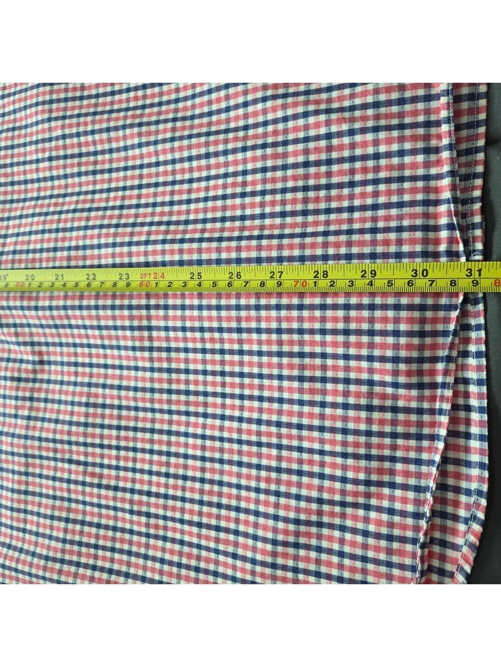 Banana Republic Men's L Non-Iron Standard Fit Red Blue Check Dress Shirt